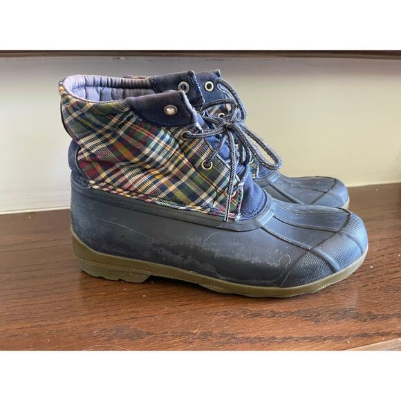 Sperry plaid Port boot girls 4 - Picture 1 of 6